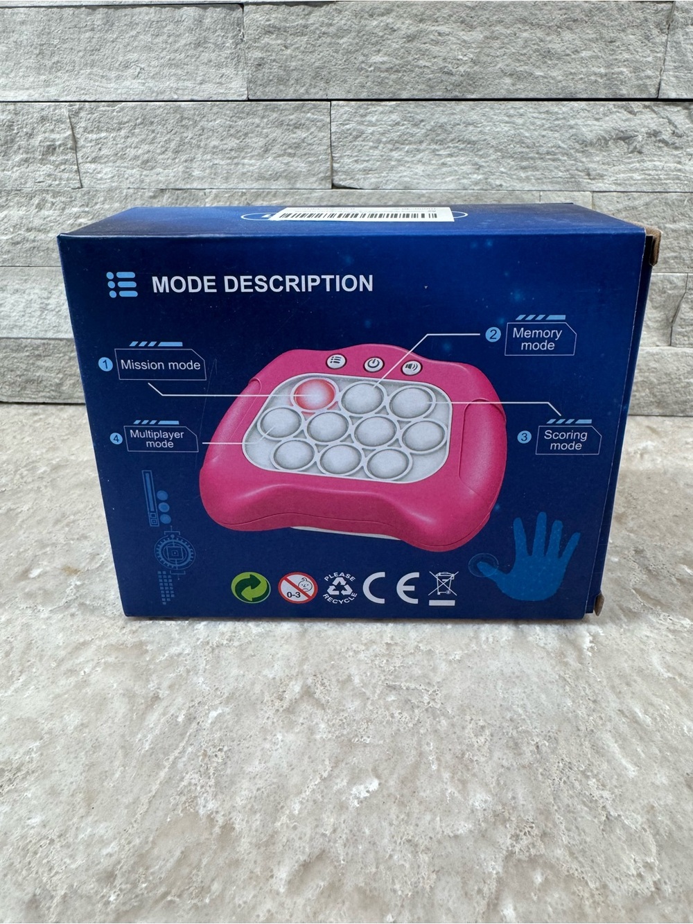 Pink Bubble Pop Electronic Game Toy - Sensory Popping Grid